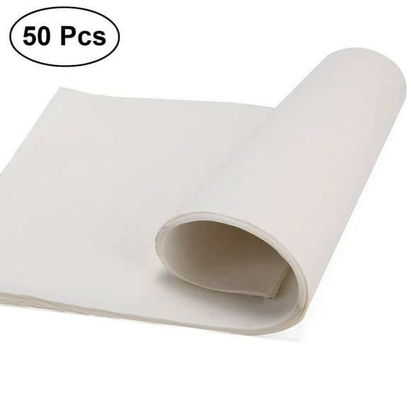 Tianjintang Handmade Chinese Sumi Ink Half Raw 半生熟宣纸 Xuan/Rice Paper Sheets for Painting Calligraphy 50 Sheets 13.4 in x 27 in
